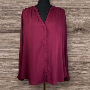 Old Navy Deep Burgundy Blouse